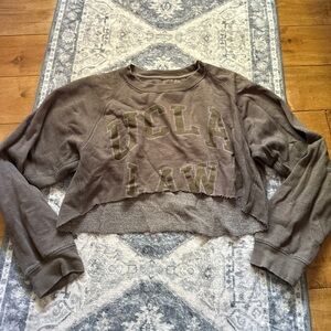 Brown UCLA Law Cropped Sweater